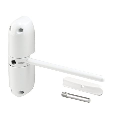 Prime-Line Safety Spring Door Closer, 4-3/4 in. Arm, UL Listed, Diecast, White Single Pack KC11US